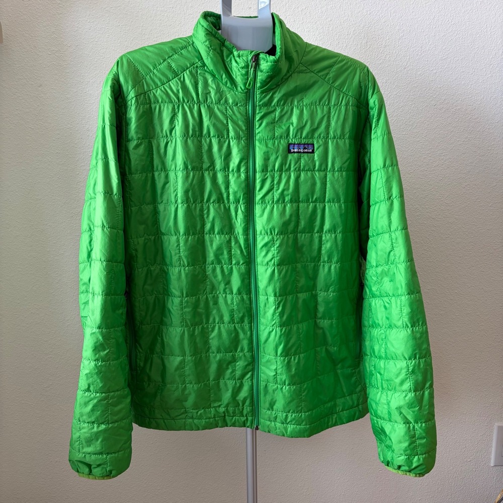 Patagonia Nano Puff Jacket Mens XL Green Quilted PrimaLoft Insulated Full Zip